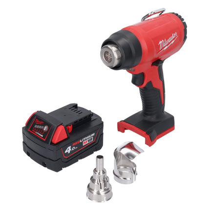 Milwaukee M18 BHG-401 Pistolet à air chaud sans fil 18 V 470 °C + 1x batterie 4,0 Ah - sans chargeur