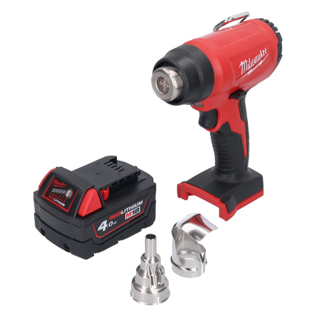 Milwaukee M18 BHG-401 Pistolet à air chaud sans fil 18 V 470 °C + 1x batterie 4,0 Ah - sans chargeur