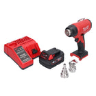 Milwaukee M18 BHG-401 Pistolet à air chaud sans fil 18 V 470 °C + 1x batterie 4,0 Ah + chargeur