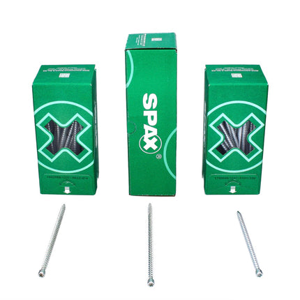 SPAX IN.FORCE Vis 8,0 x 160mm - Filetage complet - Tête cylindrique - Torx T-STAR Plus T40 - WIROX - Pointe de perçage CUT - 50 pcs. (1221010801605)