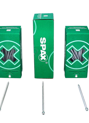 SPAX IN.FORCE Vis 8,0 x 280mm Torx T-STAR Plus T40 - Filetage complet - Tête cylindrique - WIROX - Pointe de perçage CUT 50 pcs. (1221010802805)