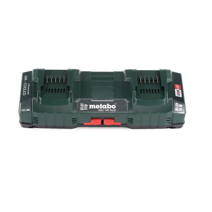 Metabo Set de batteries 18V : 2x Batteries 10,0Ah LIHD + Chargeur double ASC 145 DUO - Système CAS