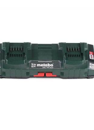 Metabo 18 V Basis Set 4x Akku 10,0 Ah LIHD + ASC 145 DUO Doppelladegerät CAS System - Toolbrothers