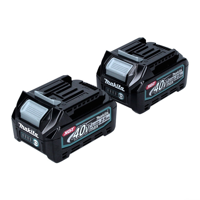Makita Kit batterie 40 V avec 2x BL 4025 2,5 Ah ( 2x 191B36-3 ) XGT Batterie Li-Ion IP64 avec indicateur LED
