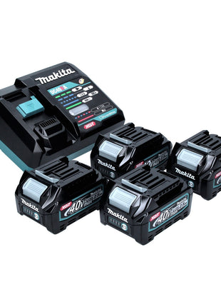 Makita Kit de démarrage batterie 40 V max. + 4x Batteries 2,5 Ah XGT (4x 191B36-3) + Chargeur (191E07-8)