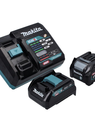 Makita Power Source Kit 40 V max. mit BL 4025 Akku 2.5 Ah ( 191B36-3 ) + DC 40 RA Schnell Ladegerät ( 191E07-8 ) + ADP10 Ladeadapter LXT auf XGT 14,4V 18V ( 191C10-7 )