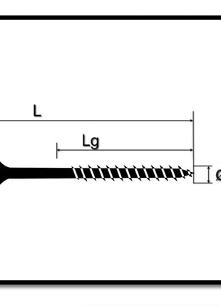 SPAX Vis pour façade 4,0 x 60mm - Acier inoxydable A2 - Filetage partiel - Tête fraisée bombée - Torx T-STAR Plus T15 - CUT 100 pcs. (2x 0467000400603)