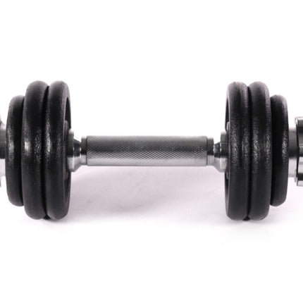 Ensemble d'haltères (YLDS 12) - 2x Barre d'haltères + 4x Poids de 0,5 kg + 8x Poids de 1,0 kg + Serrure en étoile