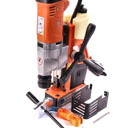 Fein KBU 35 PQW Universal Unité de perçage magnétique jusqu'à 35 mm ( 72707261000 ) + Jeu d'accessoires 5 pièces + Coffret