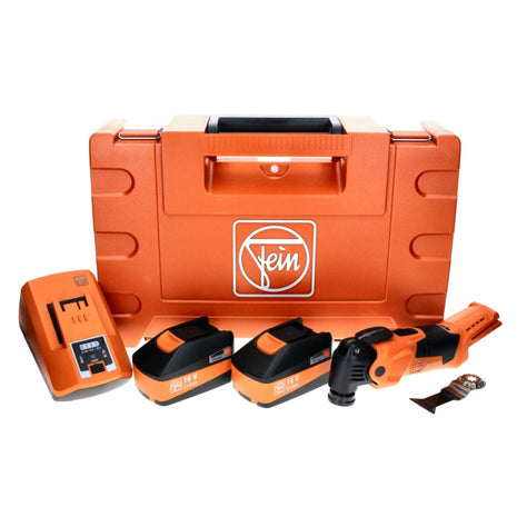 FEIN MultiMaster AMM 500 PLUS Machine oscillante sans fil 18 V Starlock Plus + 2x Batteries 6 Ah + Chargeur+ Coffret