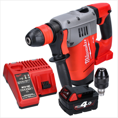 Martillo combinado a batería Milwaukee M18 CHPX-401 18 V 4.0 J SDS Plus Brushless + 1x batería 4.0 Ah + cargador