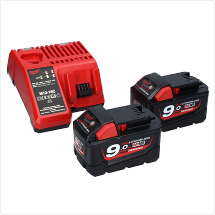 Milwaukee M18 CHPX-902C Perforateur sans fil 18 V 4.0 J SDS Plus brushless + 2x Batteries 9.0 Ah + Chargeur