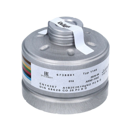 Dräger X-plore Rd40 Filtre de protection respiratoire - 4x pièces A1B2E2K1 Hg CO NO-P3 RD (4x 6738801) EN148-1