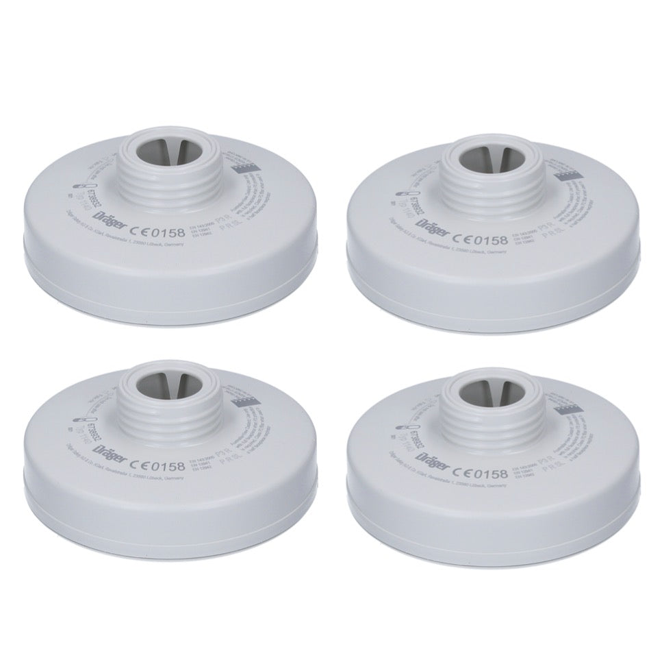 Dräger Rd40 4x P3 R Kit de filtres à particules (4x 6738932) pour masques complets X-plore 6000 et demi-masques X-plore 4000