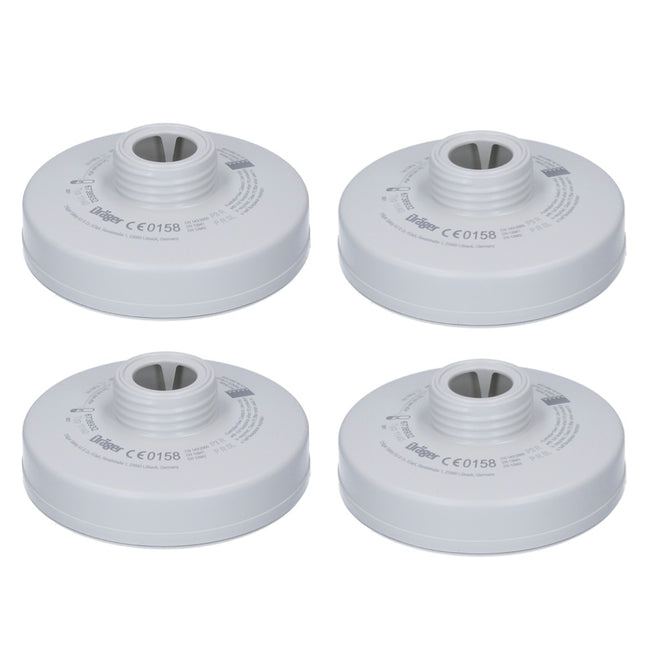 Dräger Rd40 4x P3 R Kit de filtres à particules (4x 6738932) pour masques complets X-plore 6000 et demi-masques X-plore 4000