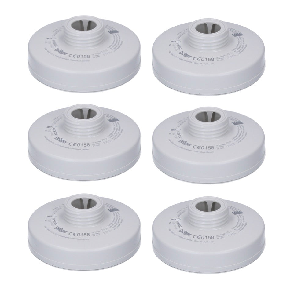 Dräger Rd40 6x P3 R Kit de filtres à particules (6x 6738932) pour masques complets X-plore 6000 et demi-masques X-plore 4000