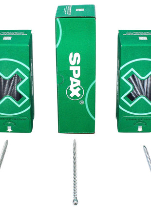 SPAX IN.FORCE Vis 8,0 x 350mm Torx T-STAR Plus T40 - Filetage complet - Tête cylindrique - WIROX - Pointe de perçage CUT 100 pcs. (2x 1221010803505)