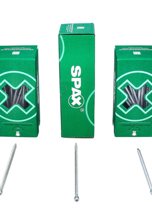 SPAX IN.FORCE Vis 8,0 x 160mm - Torx T-STAR Plus T40 - Filetage complet - Tête cylindrique -  WIROX - Pointe de perçage 4CUT - 100 pcs. (2x 1221010801605)