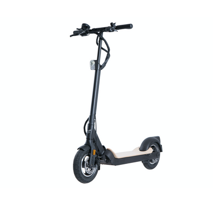 EGRET TEN V4 36 V E-Scooter Scooter électrique Moteur 350 Watt ( 95806-B ) 20 km/h jusqu'à 30 km d'autonomie 10 cm Diamètre noir/bois Légal sur route avec ABE