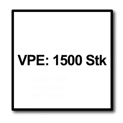 SPAX 3,5 x 30 mm Vis à tête plate pour panneau arrière - 1500 pièces (5x 0151010350303)