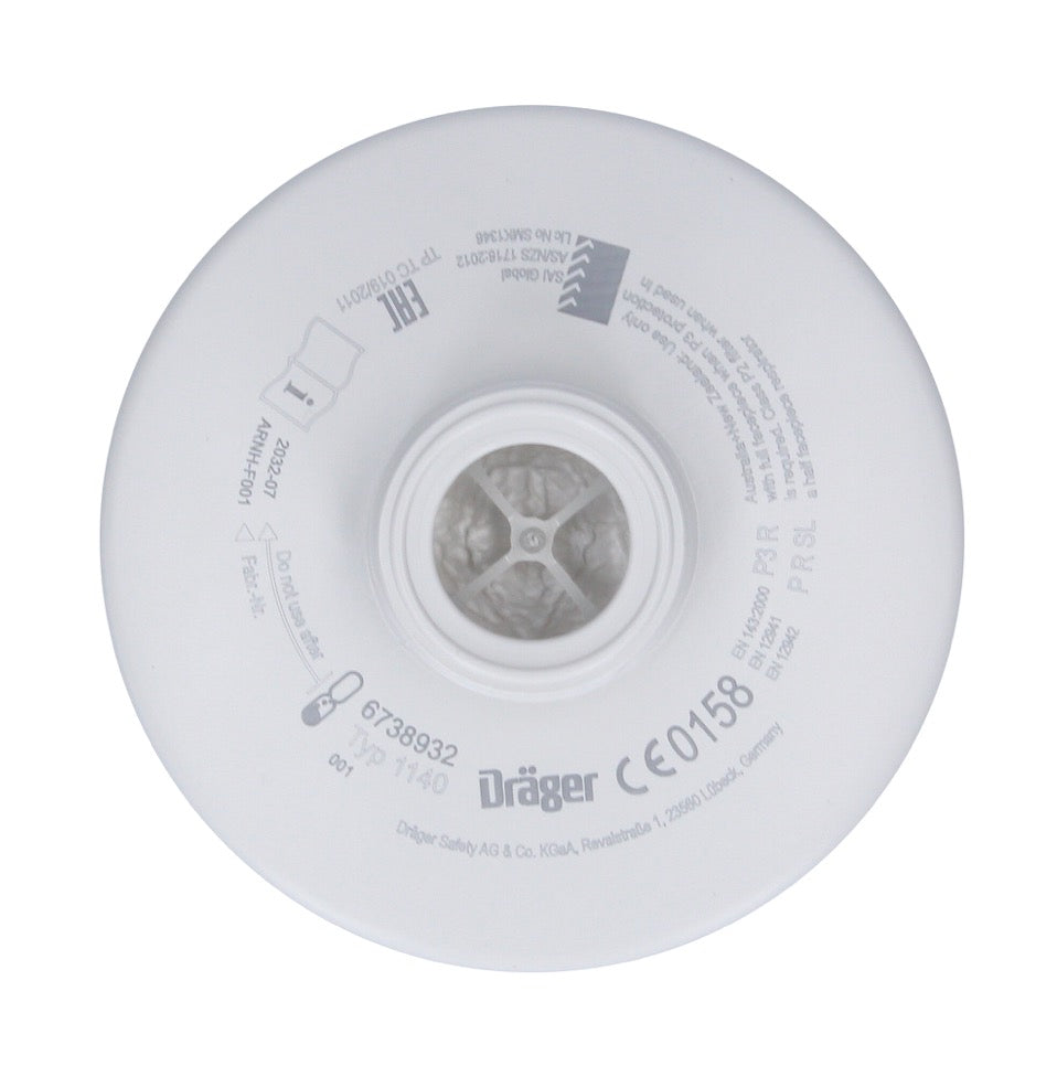Dräger Rd40 P3 R Kit: Filtres à particules pour masques complets X-plore 6000 et demi-masques X-plore 4000  ( 3x 6738932 )