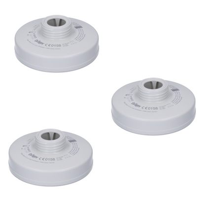 Dräger Rd40 P3 R Kit: Filtres à particules pour masques complets X-plore 6000 et demi-masques X-plore 4000  ( 3x 6738932 )