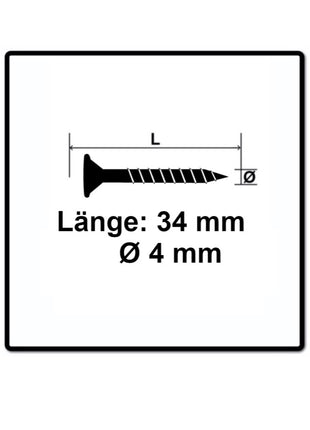 Vis à ardoise à tête spéciale SPAX 4,0 x 34 mm 1000 pièces (2x 35704015801001) Torx T-Star Plus T20 filetage partiel Wirox 4Cut