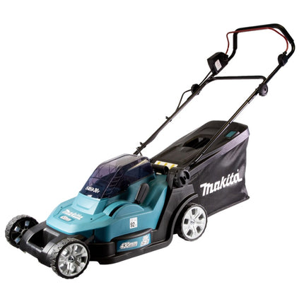 Makita DLM 432 M2 Tondeuse à gazon sans fil 36 V ( 2x 18 V ) 43 cm sans balai + 2x batterie 4,0 Ah - sans chargeur