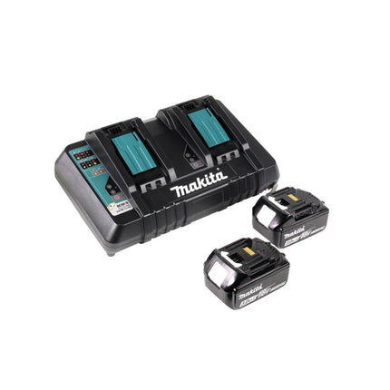 Makita DLM 382 PF2 batterie tondeuse 36 V ( 2x 18 V ) 38 cm 40 l + 2x batterie 3,0 Ah + double chargeur