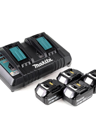 Makita DLM 382 PG4 batterie tondeuse 36 V ( 2x 18 V ) 38 cm 40 l + 4x batterie 6,0 Ah + double chargeur