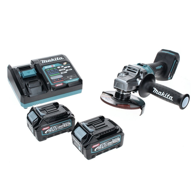 Makita GA 005 GD2 Meuleuse d'angle sans fil 40 V max. 125 mm Brushless XGT + 2x batterie 2,5 Ah + chargeur