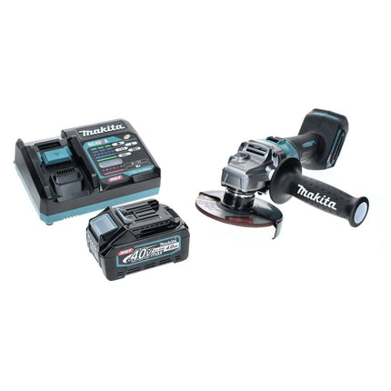 Makita GA 005 GM1 Meuleuse d'angle sans fil 40 V max. 125 mm Brushless XGT + 1x batterie 4,0 Ah + chargeur