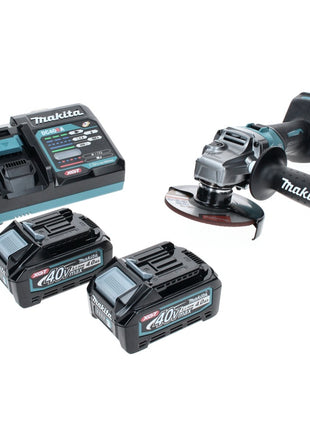 Makita GA 005 GM2 Meuleuse d'angle sans fil 40 V max 125 mm Brushless XGT + 2x Batteries 4.0 Ah + Chargeur