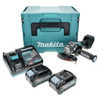 Makita GA 005 GM201 Akku Winkelschleifer 40 V max. 125 mm Brushless  XGT + 2x Akku 4,0 Ah + Ladegerät + Makpac