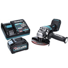 Makita GA 013 GM1 Meuleuse d'angle sans fil 40 V maxi 125 mm Brushless XGT + 1x Batterie 4.0 Ah + Chargeur
