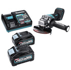 Makita GA 013 GM2 Akku Winkelschleifer 40 V max. 125 mm Brushless  XGT + 2x Akku 4,0 Ah + Ladegerät