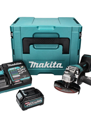 Meuleuse d'angle sur batterie Makita GA 013 GD101 40 V max. 125 mm sans balais XGT + 1x batterie 2,5 Ah + chargeur + Makpac