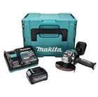 Meuleuse d'angle sur batterie Makita GA 013 GD101 40 V max. 125 mm sans balais XGT + 1x batterie 2,5 Ah + chargeur + Makpac