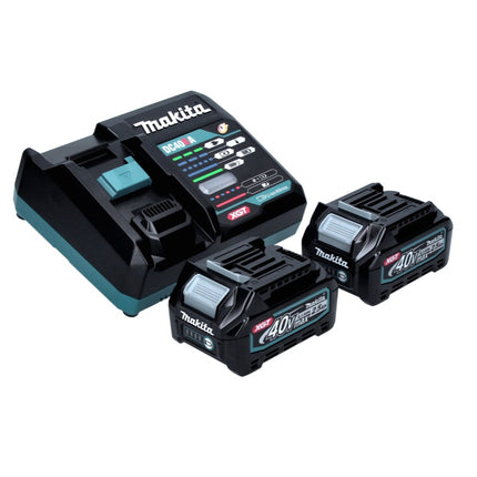 Meuleuse d'angle sur batterie Makita GA 013 GD201 40 V max. 125 mm sans balais XGT + 2x batterie 2,5 Ah + chargeur + Makpac