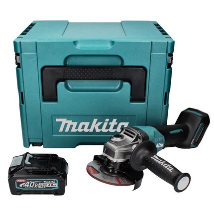 Makita GA 013 GM101 Meuleuse d'angle sans balais 40 V max. 125 mm XGT + 1x batterie 4,0 Ah + Makpac - sans chargeur