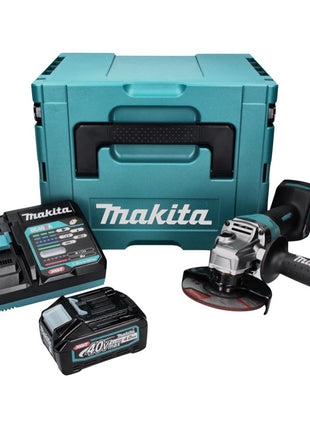 Meuleuse d'angle sur batterie Makita GA 013 GM101 40 V max. 125 mm sans balais XGT + 1x batterie 4,0 Ah + chargeur + Makpac