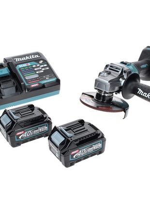 Makita GA 008 GD2 Meuleuse d'angle sans fil 40 V maxi 125 mm brushless XGT + 2x Batteries 2,5 Ah + Chargeur