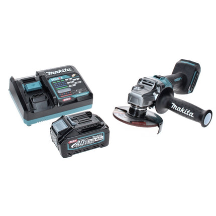 Makita GA 008 GM1 Meuleuse d'angle sans fil 40 V maxi 125 mm Brushless XGT + 1x Batterie 4.0 Ah + Chargeur