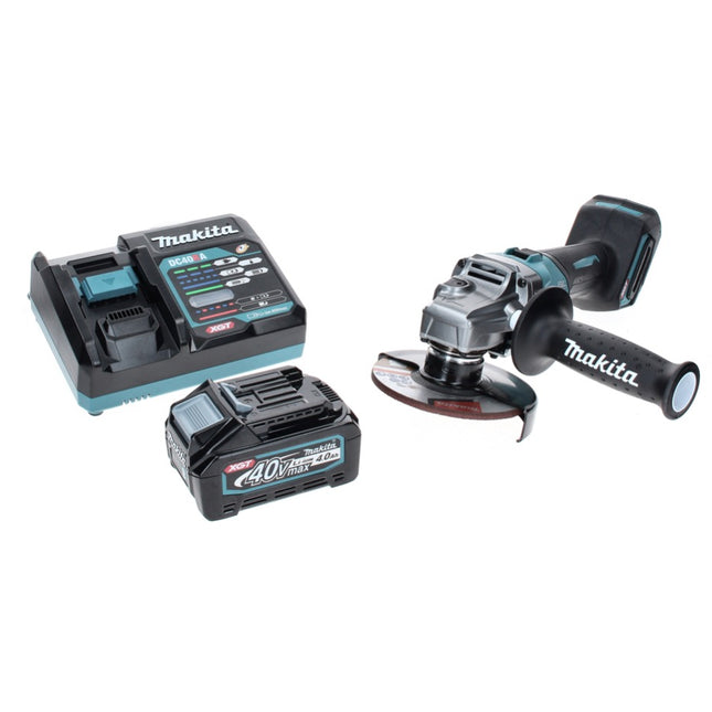 Makita GA 008 GM1 Meuleuse d'angle sans fil 40 V maxi 125 mm Brushless XGT + 1x Batterie 4.0 Ah + Chargeur