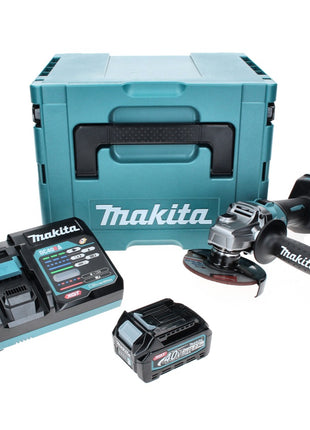 Makita GA 008 GD101 Meuleuse d'angle sans fil 40 V maxi 125 mm brushless XGT + 1x Batterie 2,5 Ah + Chargeur + Makpac