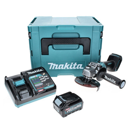 Makita GA 008 GD101 Meuleuse d'angle sans fil 40 V maxi 125 mm brushless XGT + 1x Batterie 2,5 Ah + Chargeur + Makpac