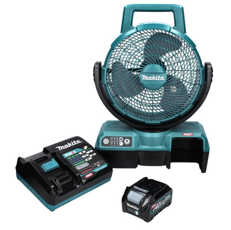 Makita CF 001 GD1 Ventilateur 40 V 235 mm + 1x Batterie 2,5 Ah + Chargeur + Adaptateur secteur