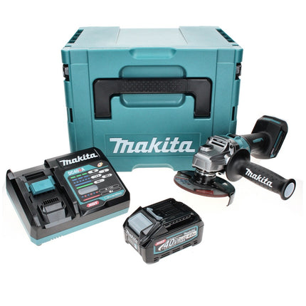 Makita GA008GM101 Meuleuse d'angle sans fil 125 mm 40V max. Brushless XGT + 1x Batterie 4,0 Ah + Chargeur + Coffret Makpac