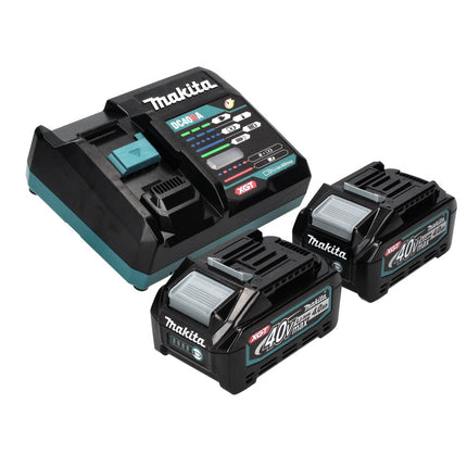 Makita GA 008 GM201 Meuleuse d'angle sans fil 40 V max. 125 mm  XGT + 2x Batteries 4,0 Ah + Chargeur + Coffret de transport Makpac