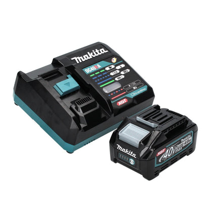 Meuleuse d'angle sur batterie Makita GA 008 GM101 40 V max. 125 mm sans balais XGT + 1x batterie 4,0 Ah + chargeur + hotte d'aspiration + Makpac